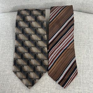 Bundle of 100% silk mens ties Paul Dione & Christian Dior